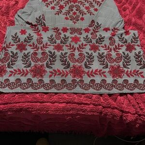 Sabina Red Floral Table Runner